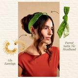 Parrot Satin-lined Tie Headband