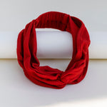 Petunia Scarlet Red Stretch Knit Twisted Headband