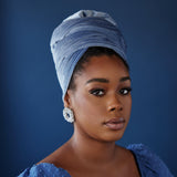 Azurite Sky Blue (Light Blue) Velvet Headwrap