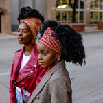 Brixton Ruby Red Checkered Pattern Woven Cotton Headwrap