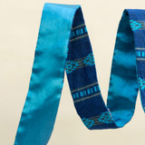 Oasis Navy Blue & Turquoise Pattern Satin Lined Tie Headband